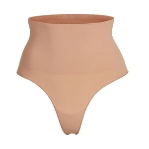 SKIMS High-Waisted Shapewear Thong in Nude